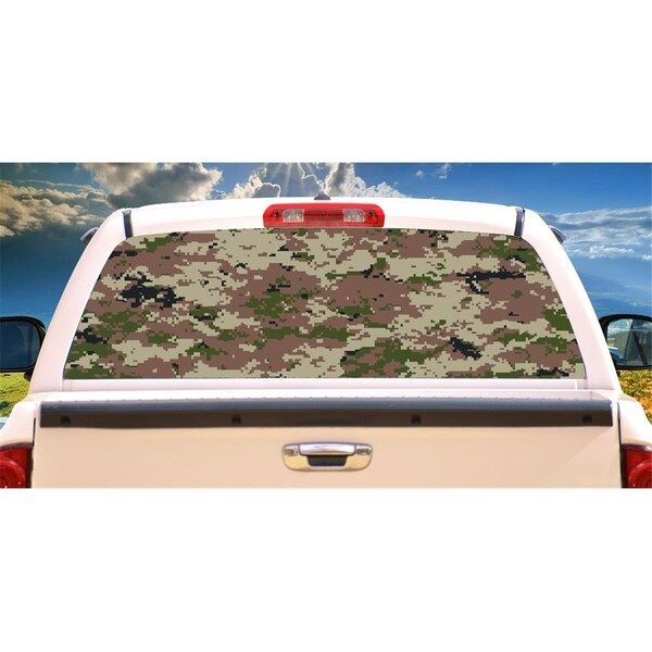 Entretenimiento Urban Camo Rear Window Graphic Truck View Thru Vinyl Decal EN3257584 - main